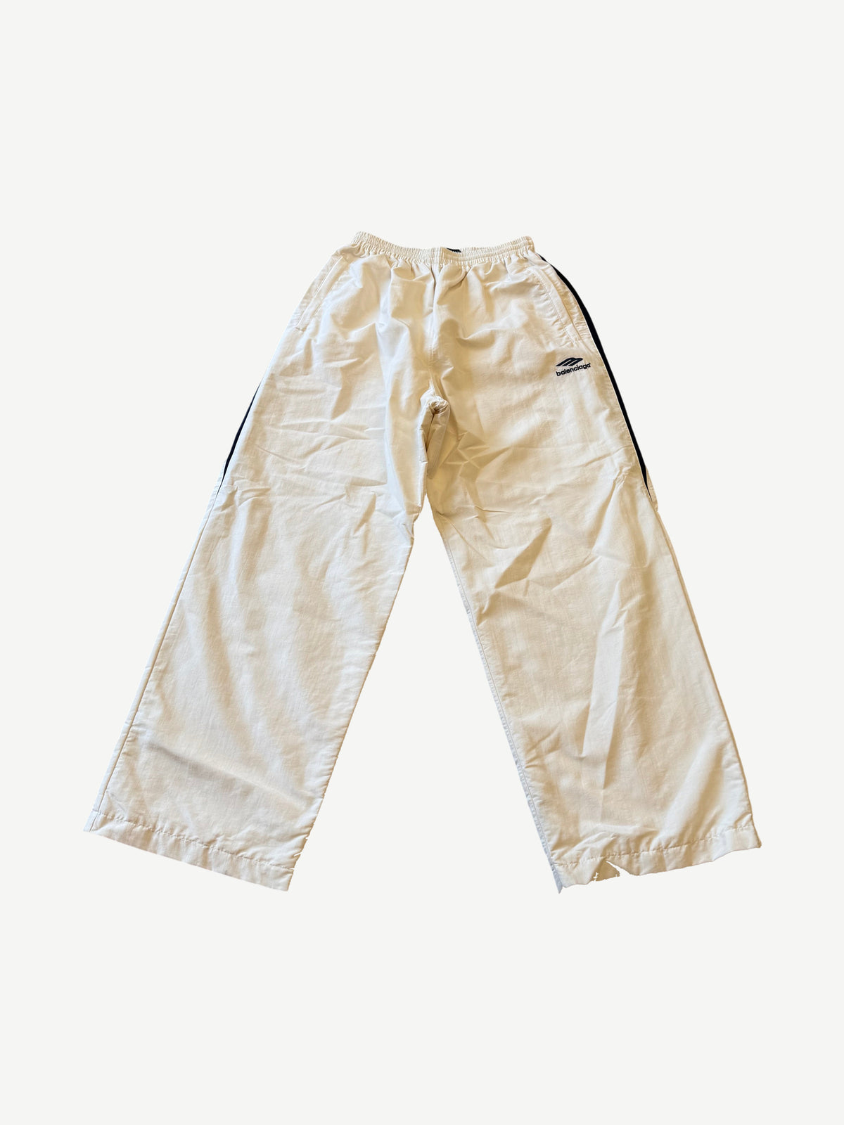 Balenciaga White 3B Sport Icon Trackpants