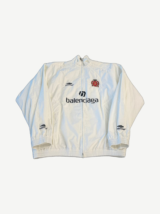 Balenciaga White Beverly Hills Soccer Crest Track Jacket