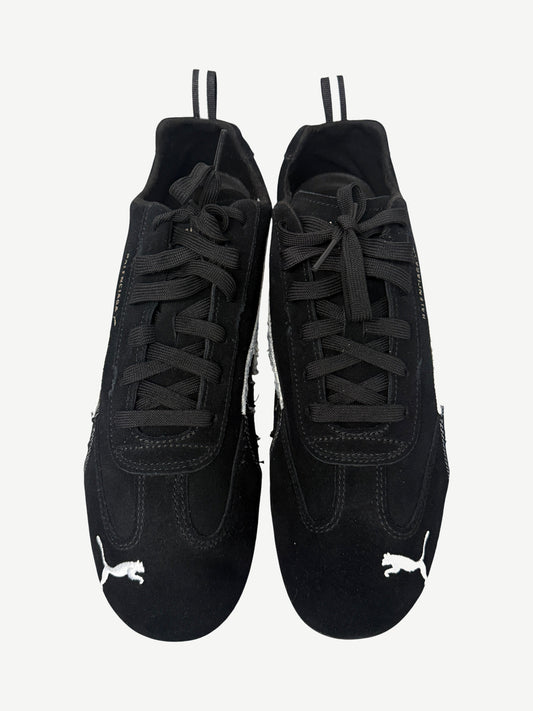 Balenciaga x Puma Distressed Black White Speedcat Suede
