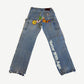 Better With Age Patches Denim Double Knee Carpenter Pants