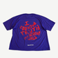 Back of Better With Age purple tee with red I Found the Truth on a Bathroom Wall handwritten print.