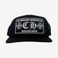Black Chrome Hearts Honolulu CH Trucker Hat