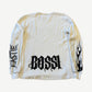 Bossi Eastie White Rhinestone Logo Thermal Longsleeve