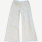 Bottega Desires heather gray flared sweatpants back view, plain marled fabric with elastic waistband, no patches.