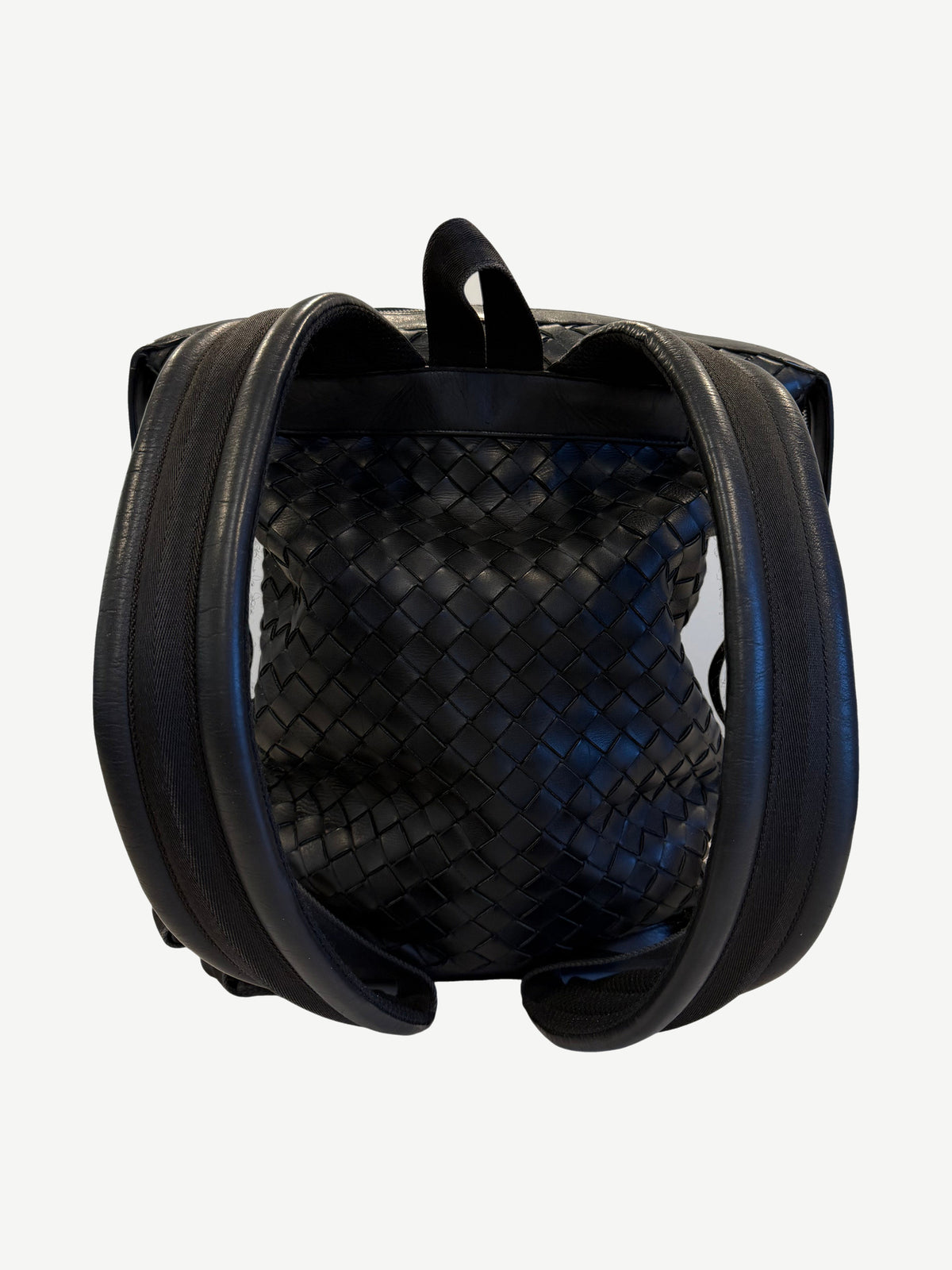 Bottega Veneta Black Intrecciato Backpack