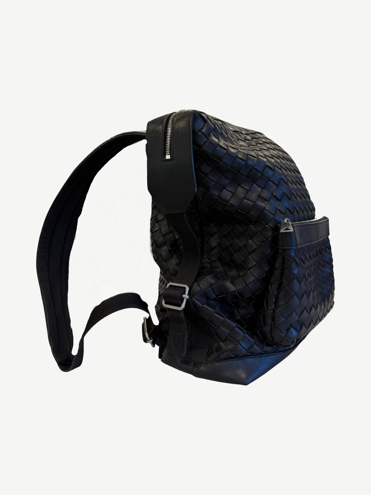 Bottega Veneta Black Intrecciato Backpack