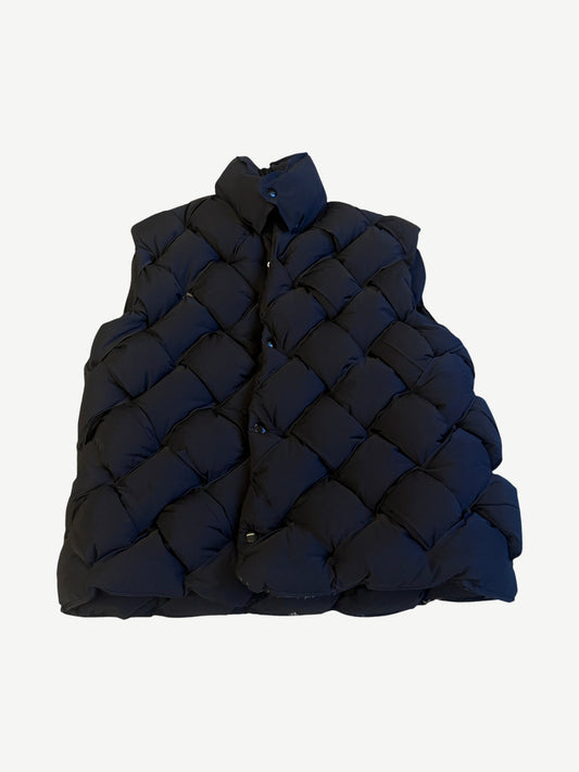 Bottega Veneta Black Intrecciato Puffer Vest