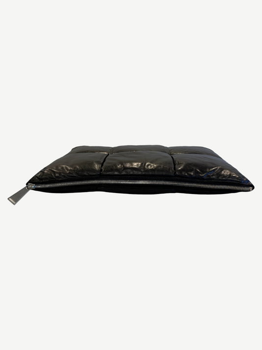 Bottega Veneta Black Padded Intrecciato Woven Leather Bag