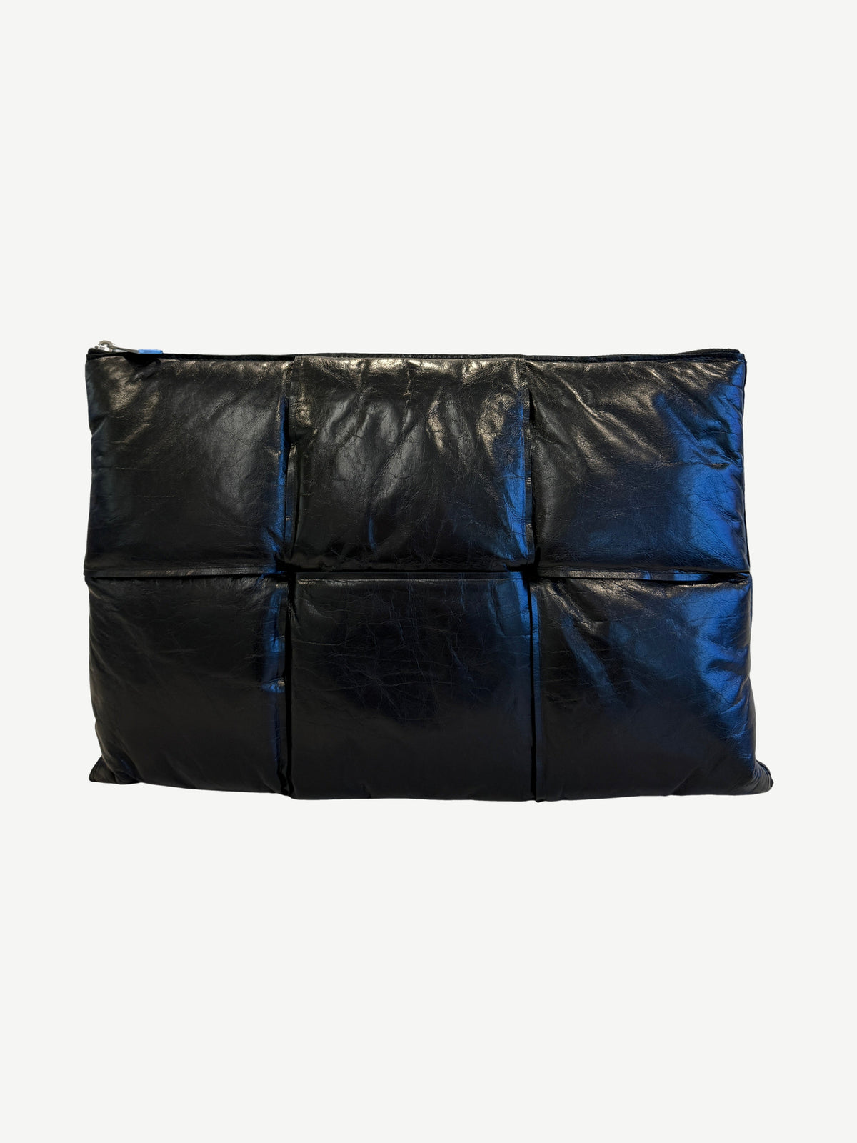 Bottega Veneta Black Padded Intrecciato Woven Leather Bag