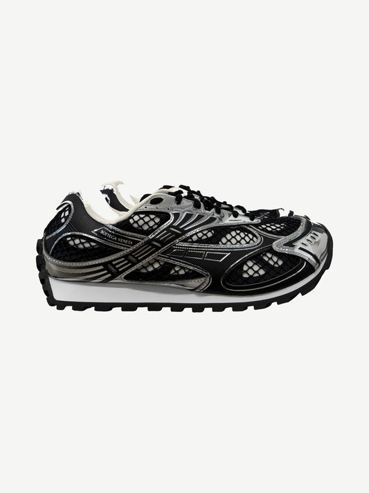 Bottega Veneta Black Silver Orbit Sneaker
