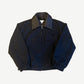Bottega Veneta Dark Navy Intrecciato Leather Trimmed Jacket