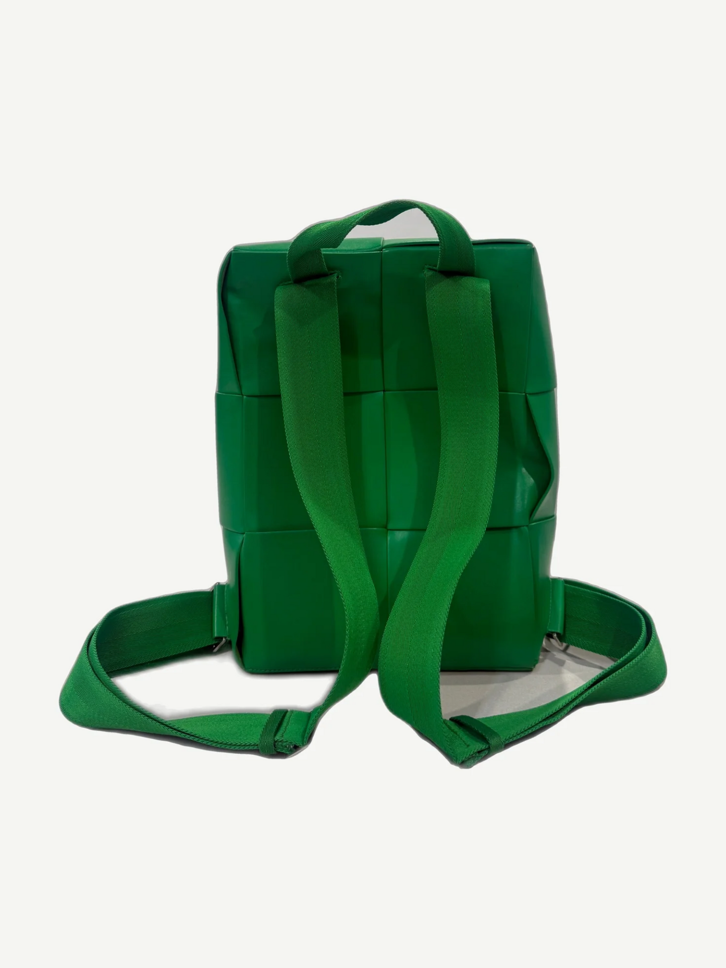 Bottega Veneta Green Arco Leather Intrecciato Backpack