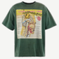 Cactus Plant Flea Market Saint Michael green tee with Love of Saint 1999 anatomy diagram graphic on front