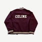 Celine Burgundy Cotton Teddy Jacket