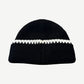 Chanel Black White Wool Knit Beanie