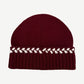 Chanel Maroon CC Embroidered Cashmere Beanie