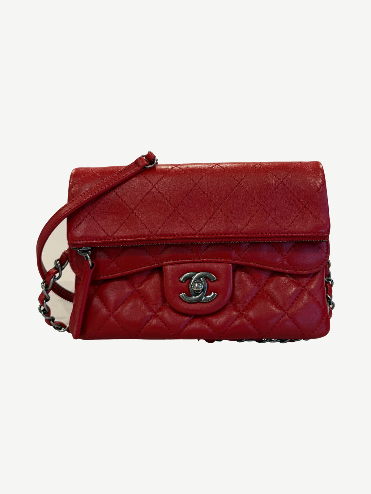 Chanel Paris-Salzburg Red Multi Flap Quilted Lambskin Bag