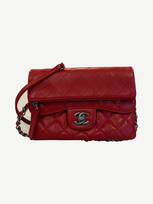 Chanel Paris-Salzburg Red Multi Flap Quilted Lambskin Bag