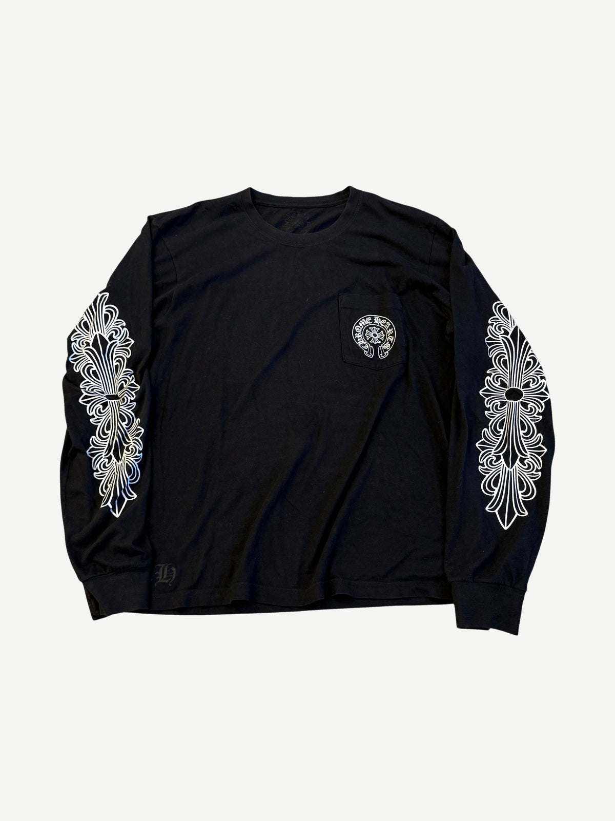 Chrome Hearts Black Aspen Exclusive Horseshoe Floral Longsleeve