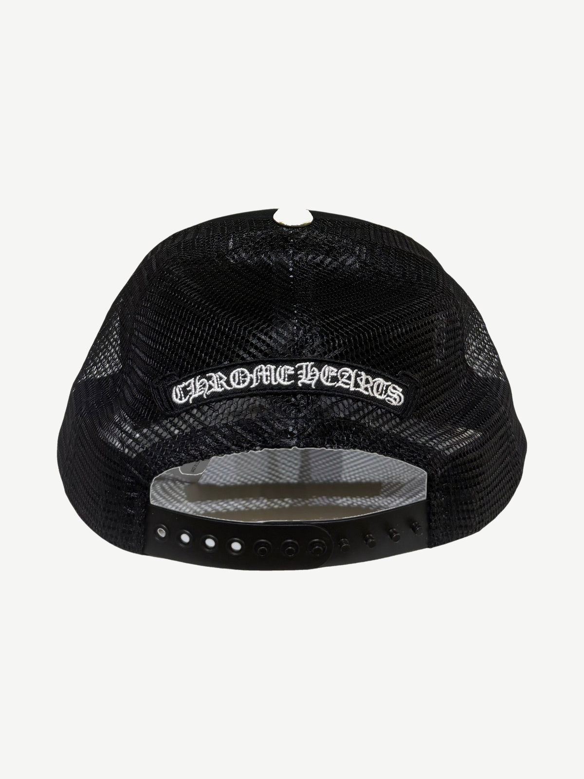 Chrome Hearts Black Black Fuck Leather Trucker Hat