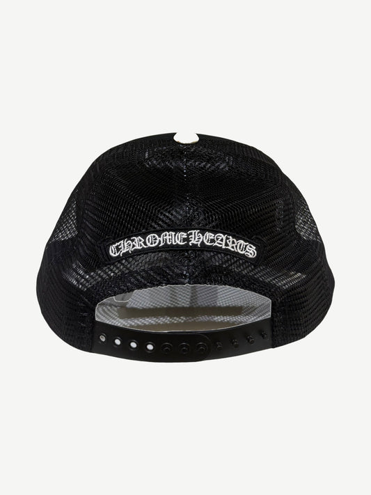 Chrome Hearts Black Black Fuck Leather Trucker Hat