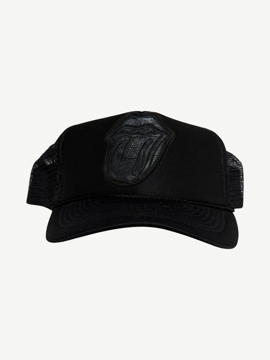 Chrome Hearts Black Black Rolling Stones Trucker Hat
