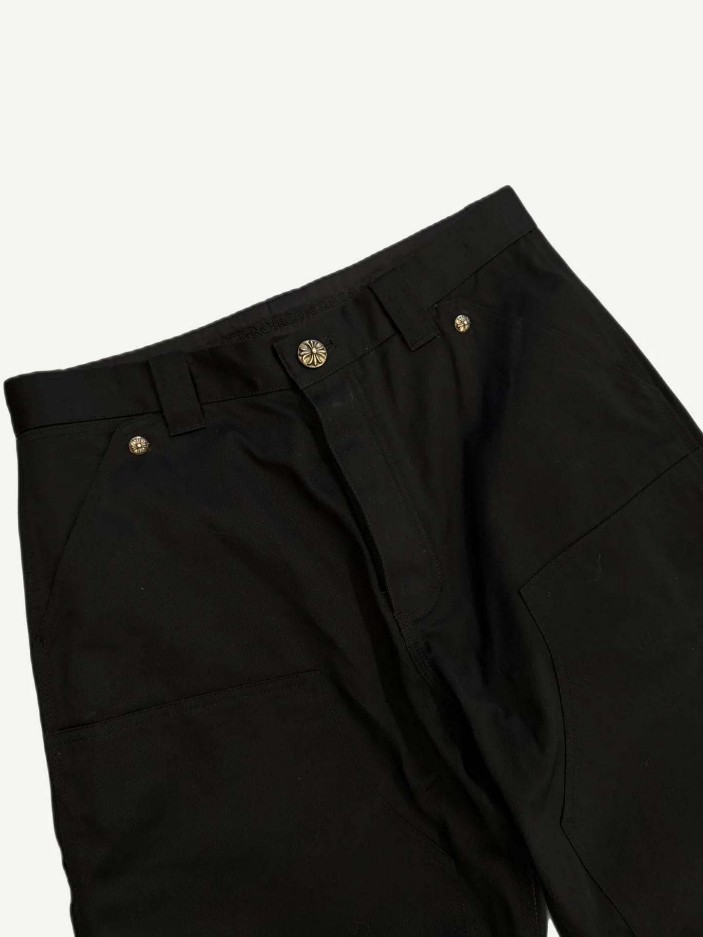 Chrome Hearts Black Carpenter Double Knee Pants