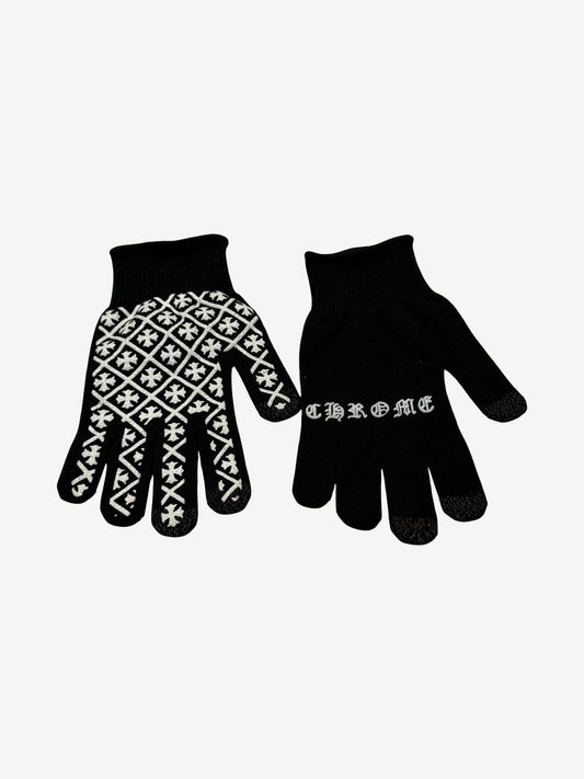 Chrome Hearts Black Checkmate Work Gloves