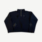 Chrome Hearts Black Cross Patch Quarter Zip Sweater