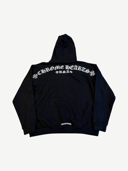 Chrome Hearts Black Fuck You T-Bar Back Logo Hoodie