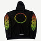 Chrome Hearts Black Gradient Circle Logo Horseshoe Floral Zipup