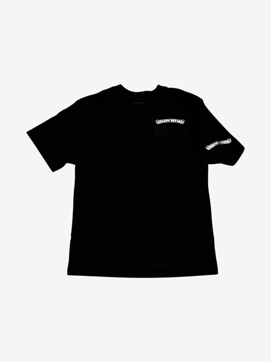 Chrome Hearts Black Holographic Scroll Logo Tee