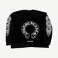 Chrome Hearts Black Horseshoe Floral Crewneck
