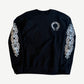 Chrome Hearts Black Horseshoe Floral Crewneck