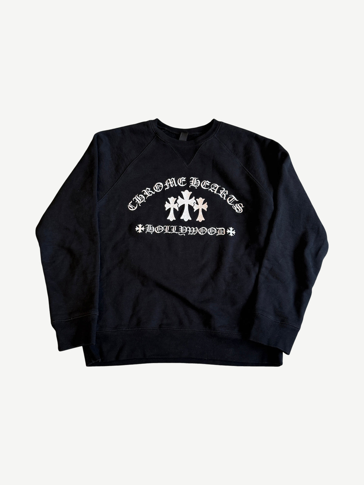 Chrome Hearts Black King Taco Embroidered Triple Cross Crewneck