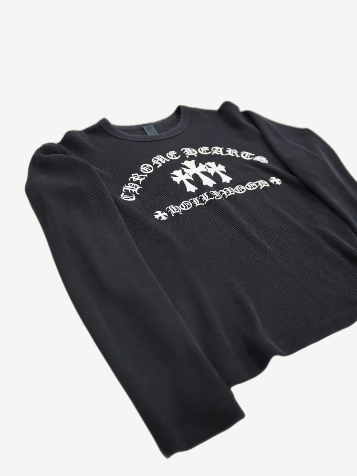 Chrome Hearts Black King Taco Embroidered Triple Cross Thermal Longsleeve