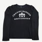 Chrome Hearts Black King Taco Embroidered Triple Cross Thermal Longsleeve