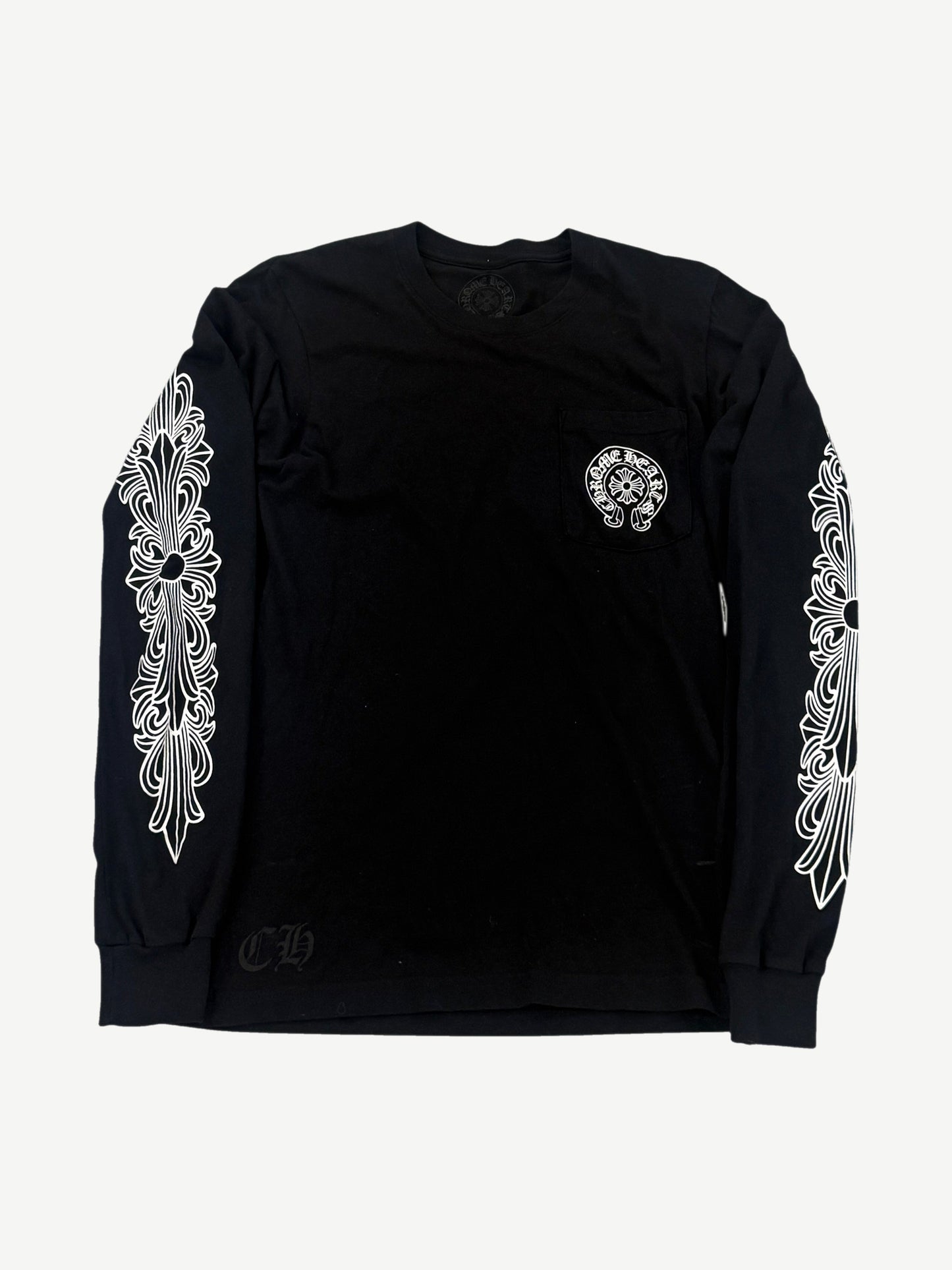 Chrome Hearts Black Las Vegas Horseshoe Floral Longsleeve