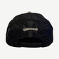 Chrome Hearts Black Leather Cross Patch Flooded Cemetery Trucker Hat