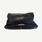Chrome Hearts Black Leather Pyramid Studs Foldover Leather Clutch