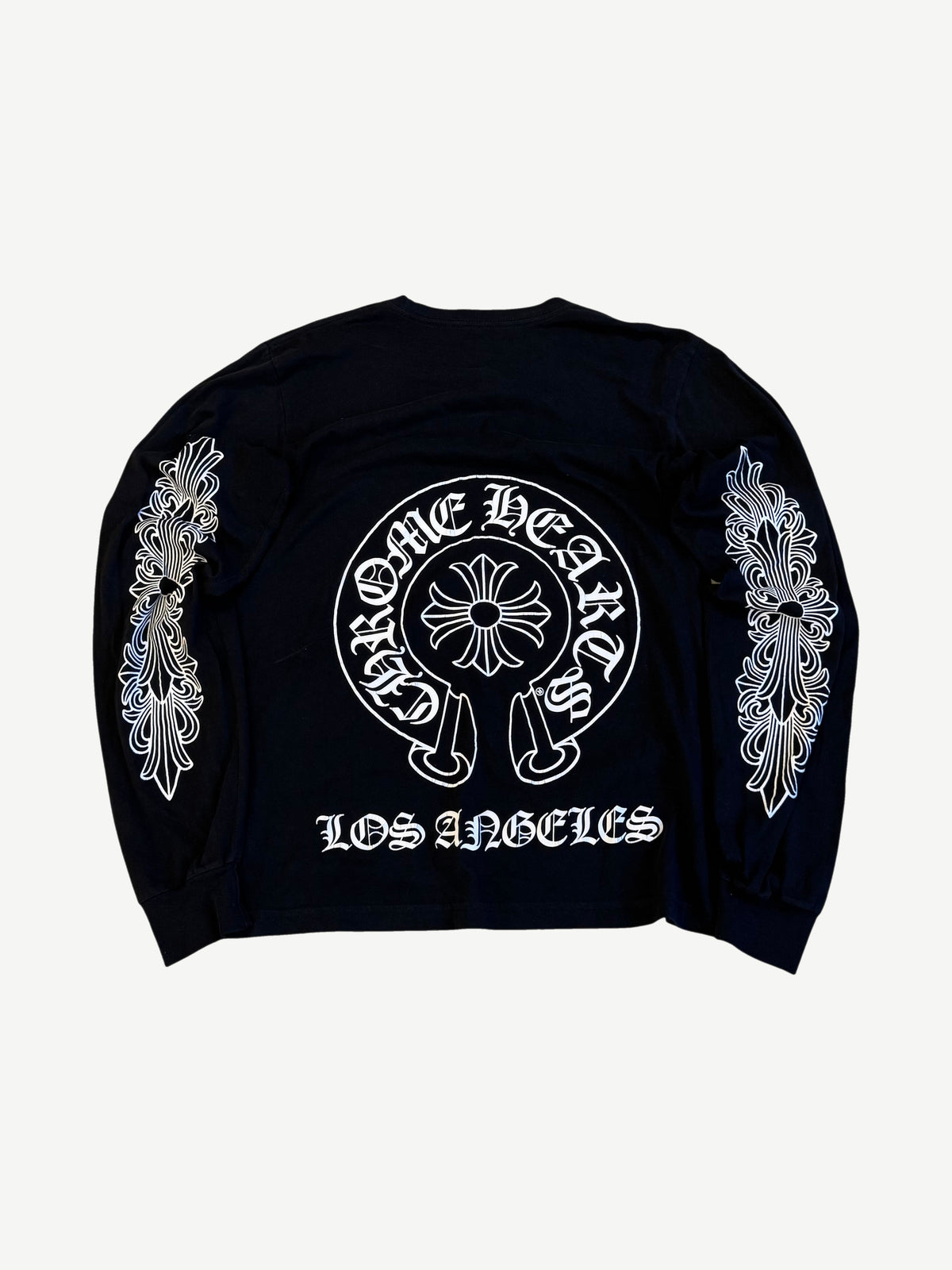 Chrome Hearts Black Los Angeles Horseshoe Floral Longsleeve