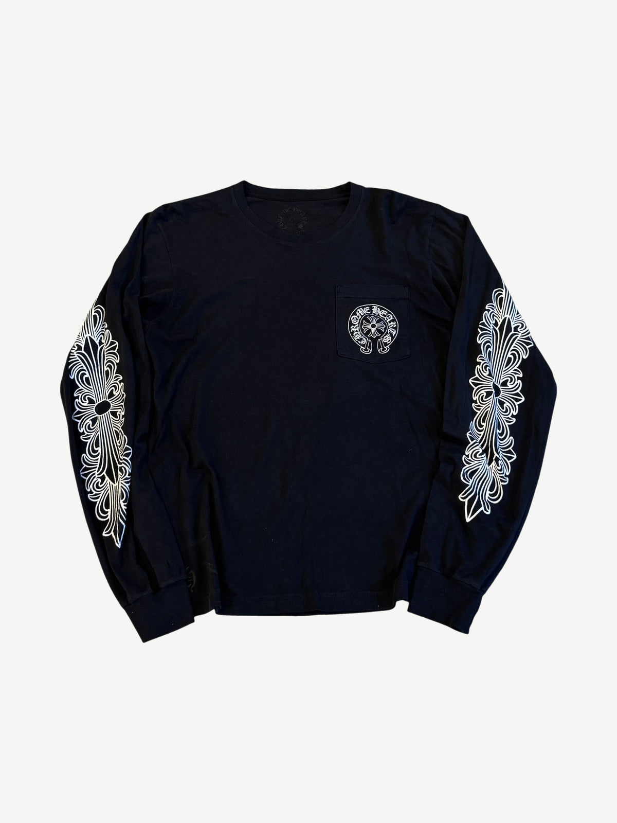 Chrome Hearts Black Los Angeles Horseshoe Floral Longsleeve