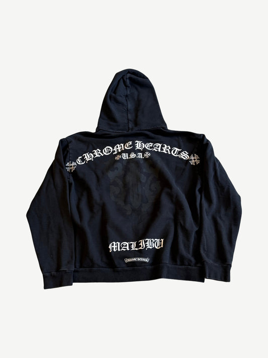 Chrome Hearts Black Malibu Exclusive Back Logo Zipup