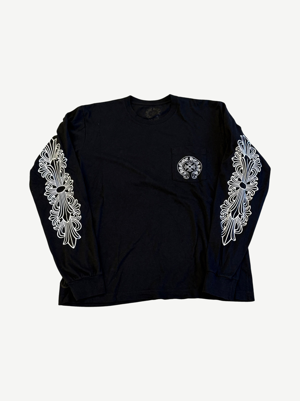 Chrome Hearts Black Malibu Exclusive Horseshoe Floral Longsleeve