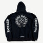 Chrome Hearts Black Monogram Print Horseshoe Zipup