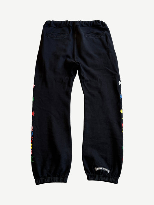 Chrome Hearts Black Multicolor Cemetery Cross Sweatpants