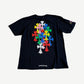 Chrome Hearts Black Multicolor Cross Cemetery Tee