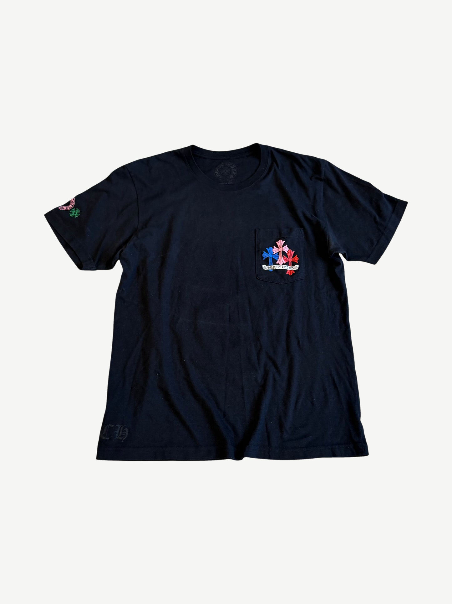 Chrome Hearts Black Multicolor Cross Cemetery Tee