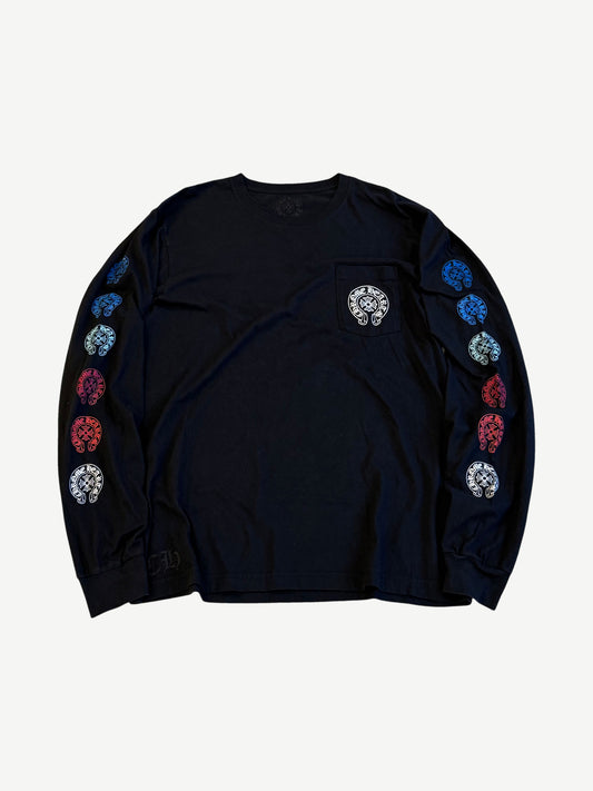 Chrome Hearts Black Multicolor Horseshoe Longsleeve