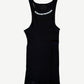 Chrome Hearts Black Neck Logo Scroll Tank Top